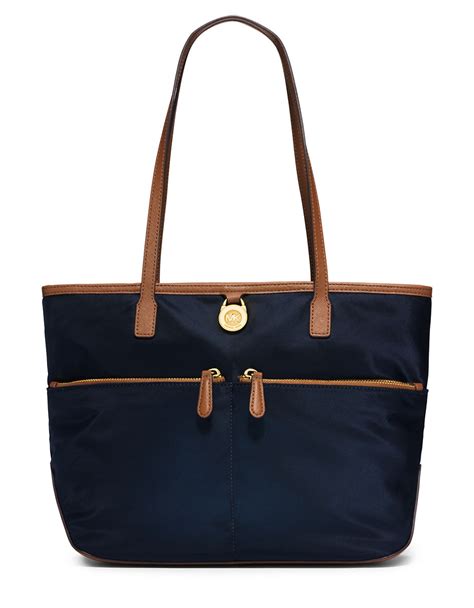 michael michael kors kempton medium pocket tote navy